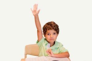 Child raising hand